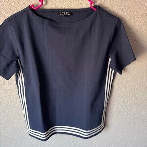 J. crew mariner style Navy boatneck top S coastal fishermancore minimal sailor